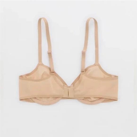 NWT Aerie Cream Mesh Underwired Balconette Bra Size 38DD - Picture 2 of 5